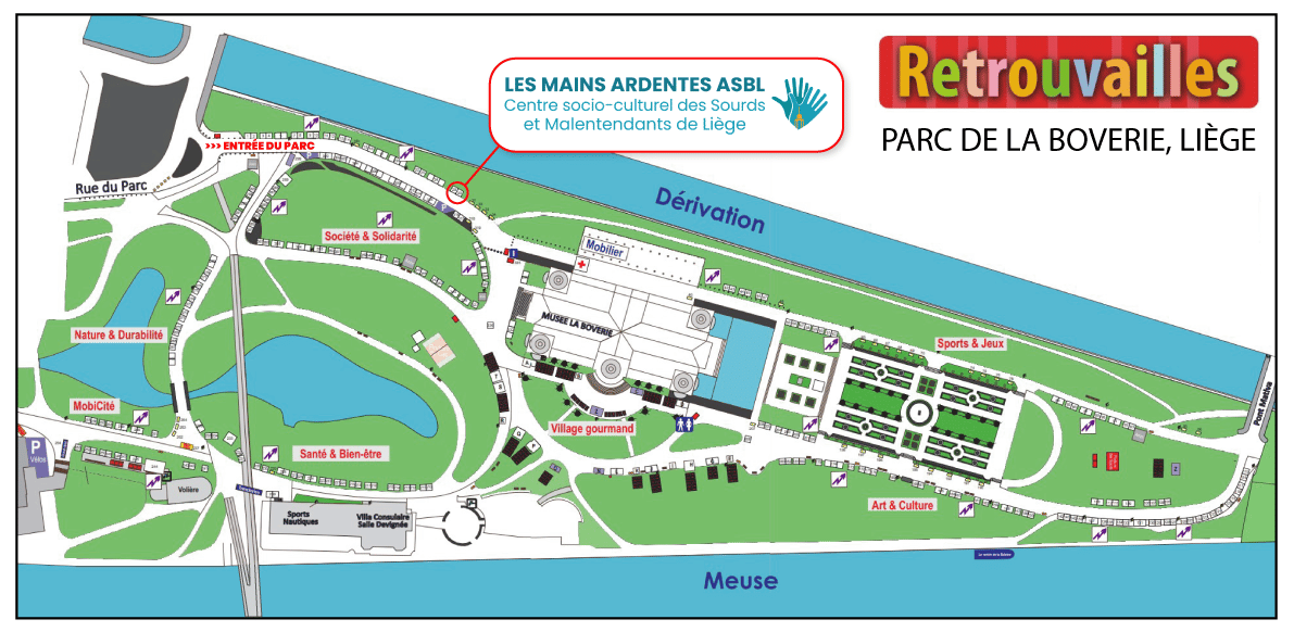 Plan du parc de la Boverie Retrouvailles 2022