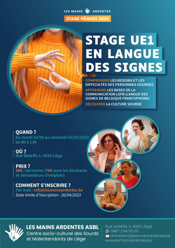 Stage en langue des signes LSFB UE1