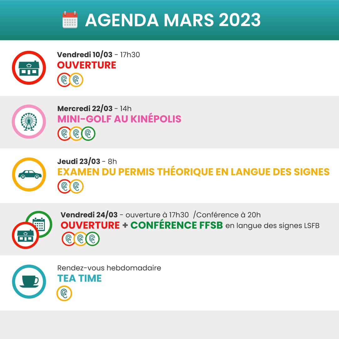 Activités du mois de mars 2023