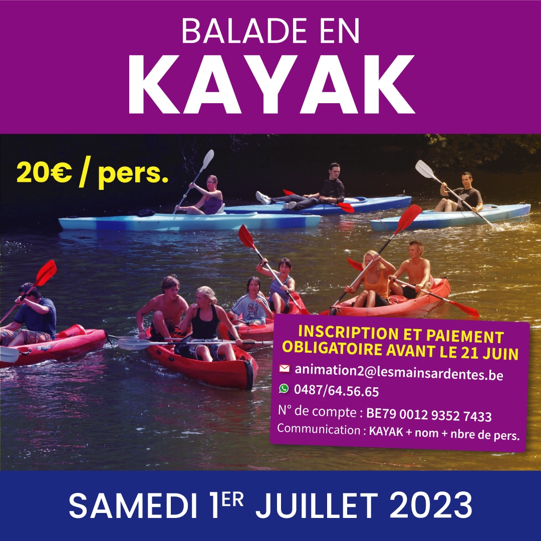 Balade en KAYAK le 1er juillet 2023